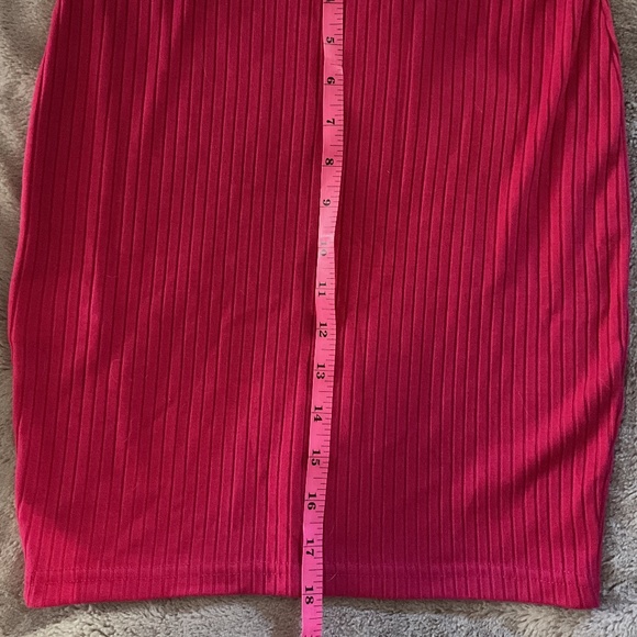 New Women’s Micro Mini Skirt Ribbed with Stretch Wide Waist Band Y2K XXS Fuchsia - Picture 6 of 6